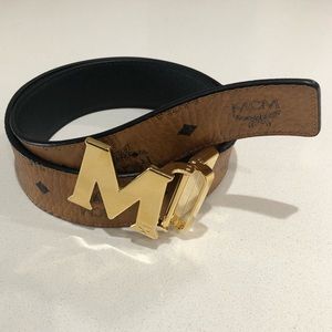 MCM Gold Buckle belt: New never used